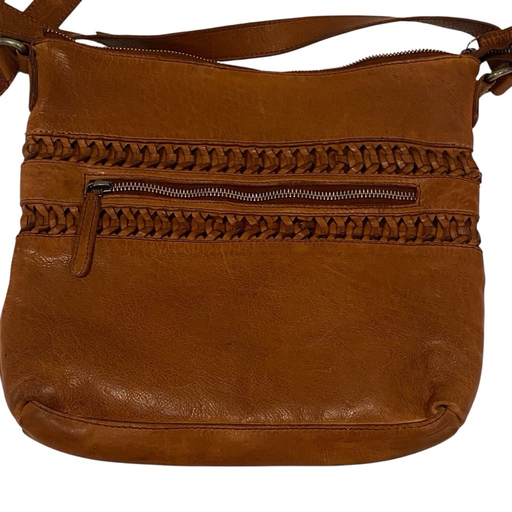 Vilenca Holland Brown Leather Braided Hobo Crossbody Bag - Excellent Condition - Picture 2 of 6
